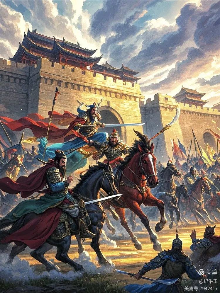 手机ai绘画制作 《虎牢关前三英战吕布》